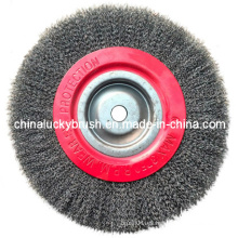 250 mm de alambre de acero negro circular cepillo de rueda (YY-051)
